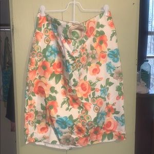 Floral pencil skirt
